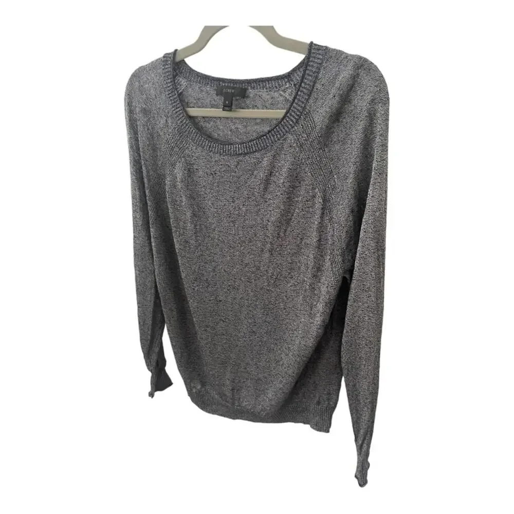 J. Crew Pullover Sweater Linen Blend Lightweight Casual Preppy Cozy Classic S